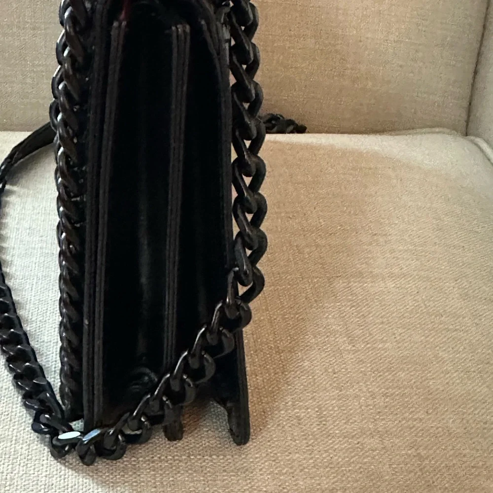 Aldo Black Chevron Crossbody Bag